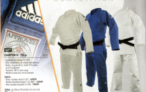 Adidas Champion III - Judogi Compétition  730g  approuvé IJF - 150 cm à 210 cm (Bleu)