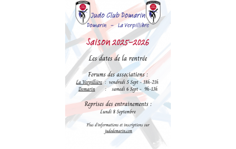 Saison 2025-2026 - Les dates de la rentrée